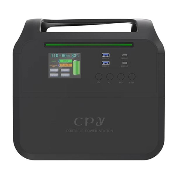 cpy 1000w portable power station 748wh battery, 6 outputs, charge to 80% in 1 hour, detachable function, lcd display
cpy 1000w portable power station 748wh battery, 6 outputs, charge to 80% in 1 hour, detachable function, lcd display