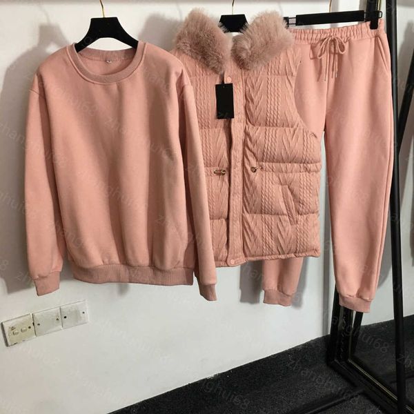 23ss women tracksuit thermal suit womens designer clothing fleece long sleeve hoodie drawstring waist hooded vest fleece waist casual pants, Gray
23ss women tracksuit thermal suit womens designer clothing fleece long sleeve hoodie drawstring waist hooded vest fleece waist casual pants, Gray