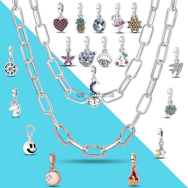 women fashion link chain necklace authentic 925 silver fit mini dangle charms diy fine pendant collar l230620
women fashion link chain necklace authentic 925 silver fit mini dangle charms diy fine pendant collar l230620