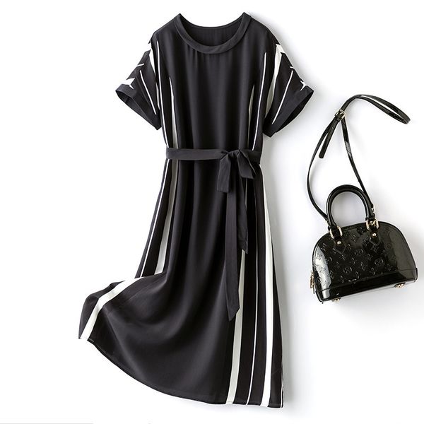 urban dresses silk dress black summer women's fashion short sleeve long skirt mulberry crepe de chine round neck 230630, White;black
urban dresses silk dress black summer women's fashion short sleeve long skirt mulberry crepe de chine round neck 230630, White;black