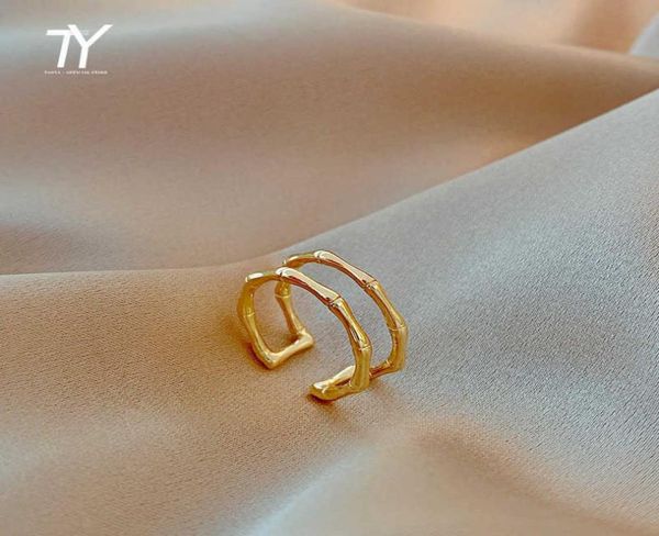 2020 new creative double bamboo shape metal open rings for woman fashion korean jewelry minimalist party girl039s unusual ring 2576333, Silver
2020 new creative double bamboo shape metal open rings for woman fashion korean jewelry minimalist party girl039s unusual ring 2576333, Silver
