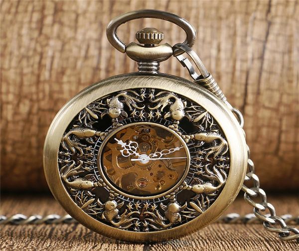 steampunk bronze hollow out cute little goldfish cover handwind mechanical pocket watch fob skeleton clock pendant chain to men wo9300403, Slivery;golden
steampunk bronze hollow out cute little goldfish cover handwind mechanical pocket watch fob skeleton clock pendant chain to men wo9300403, Slivery;golden