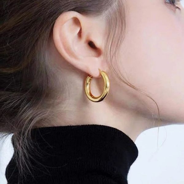 hoop huggie stainless steel gold color tone women chunky hoops earrings fashion jewelry stainless wives round smooth thick hoop 30mm earring, Golden;silver
hoop huggie stainless steel gold color tone women chunky hoops earrings fashion jewelry stainless wives round smooth thick hoop 30mm earring, Golden;silver