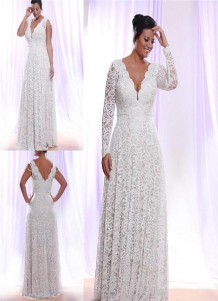 2021 plus size full lace wedding dresses with removable long sleeves v neck bridal gowns floor length a line wedding gown dr5274738, White
2021 plus size full lace wedding dresses with removable long sleeves v neck bridal gowns floor length a line wedding gown dr5274738, White