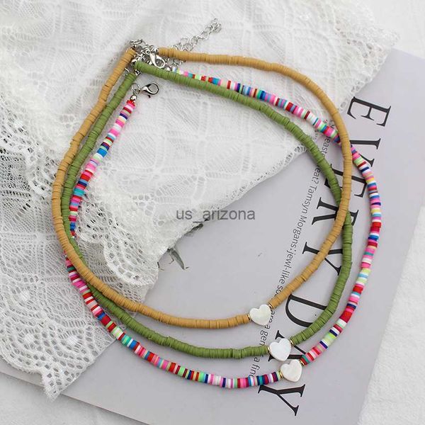 natural shell beads necklace korean fashion heart boho polymer clay choker colorful pendant summer neck handmade female jewelry l230620, Silver
natural shell beads necklace korean fashion heart boho polymer clay choker colorful pendant summer neck handmade female jewelry l230620, Silver