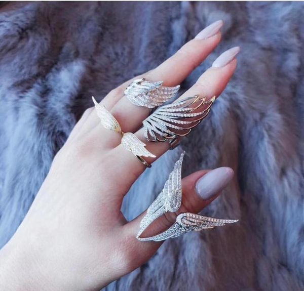 luxury statement stackable wing ring for women wedding cubic zircon engagement dubai punk bridal finger rings j1881 y11282945491, Golden;silver
luxury statement stackable wing ring for women wedding cubic zircon engagement dubai punk bridal finger rings j1881 y11282945491, Golden;silver
