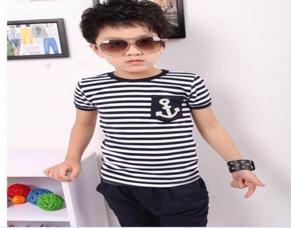 children039s clothing summer new anchor black and white striped tshirt cotton children039s clothing 27 years old children7859103, Blue
children039s clothing summer new anchor black and white striped tshirt cotton children039s clothing 27 years old children7859103, Blue