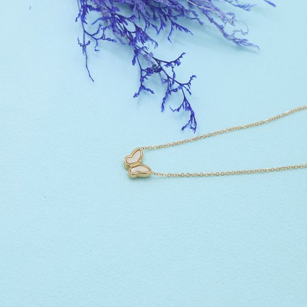 europe and the united states fashion stainless steel butterfly pendant necklace 18k gold natural white fritillary gold plated simple necklac, Silver
europe and the united states fashion stainless steel butterfly pendant necklace 18k gold natural white fritillary gold plated simple necklac, Silver
