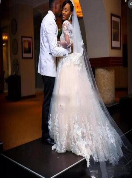 plus size saudi arabia illusion long sleeves wedding dresses lace scoop sheer neckline back covered button wedding dress puffy bri6167264, White
plus size saudi arabia illusion long sleeves wedding dresses lace scoop sheer neckline back covered button wedding dress puffy bri6167264, White