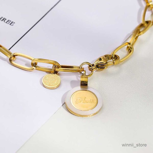charm bracelets wild trendy chain bracelet for women stainless steel pendants luxury jewelry r230701, Golden;silver
charm bracelets wild trendy chain bracelet for women stainless steel pendants luxury jewelry r230701, Golden;silver