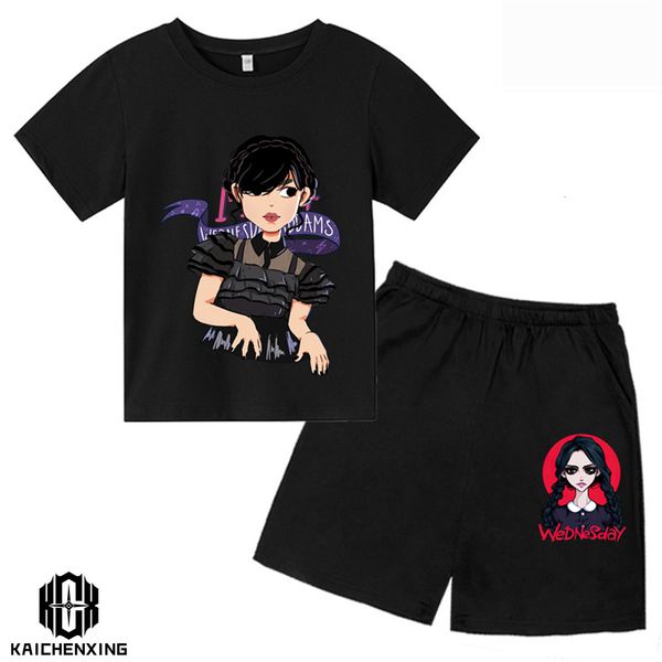 clothing sets children's short sleeve suit wednesday tshirt summer clothing children's lady sports baby fashion 230630, White
clothing sets children's short sleeve suit wednesday tshirt summer clothing children's lady sports baby fashion 230630, White
