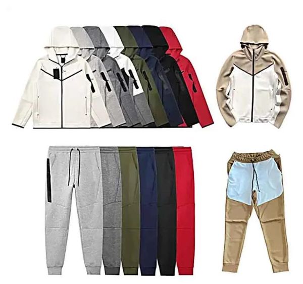 Image of Designer Mens Tech Fleece Pants for Woman Men Hoodie Techfleece Tracksuit Jacket Loose Fashion Top with Bottom Casual Clothing Short Set Mxl