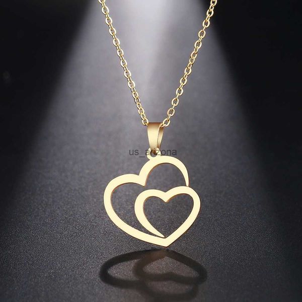 dotifi stainless steel necklace for women man hollow double heart choker pendant charms necklace engagement jewelry l230620, Silver
dotifi stainless steel necklace for women man hollow double heart choker pendant charms necklace engagement jewelry l230620, Silver