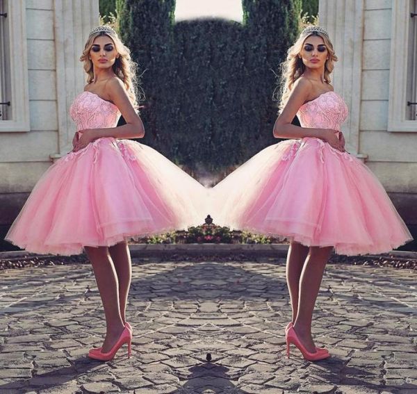 pretty short ball gown prom dresses strapless pink beaded lace appliques knee length cocktail party dress puffy tulle evening 4237629, Black
pretty short ball gown prom dresses strapless pink beaded lace appliques knee length cocktail party dress puffy tulle evening 4237629, Black