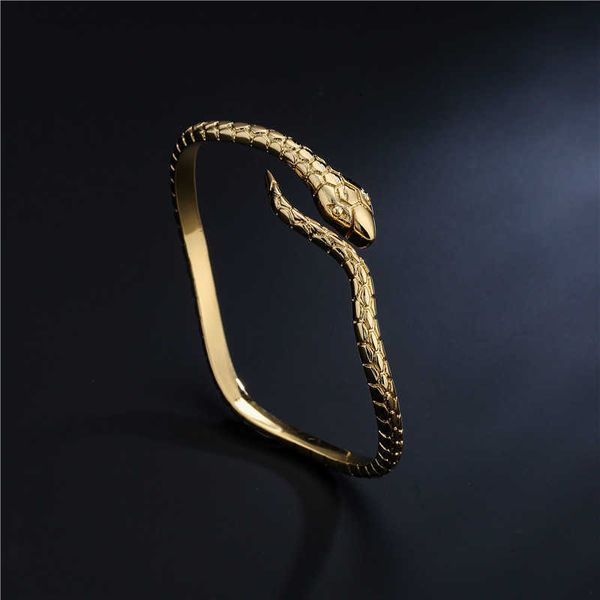bangle twisted snake shape geometric women's bohemian style copper-plated 18k gold open bracelet hand decoration gift, Black
bangle twisted snake shape geometric women's bohemian style copper-plated 18k gold open bracelet hand decoration gift, Black