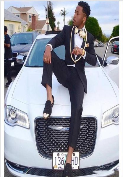 fashion one button groom wedding tuxedos new 2019 man prom evening party formal wear two pieces men suits custom made jacke4977278, Black;gray
fashion one button groom wedding tuxedos new 2019 man prom evening party formal wear two pieces men suits custom made jacke4977278, Black;gray