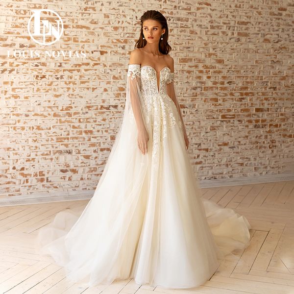 a-line wedding dress 2023 bridal sweetheart applique beads backless boho lace dress for bride vestidos de novia, White
a-line wedding dress 2023 bridal sweetheart applique beads backless boho lace dress for bride vestidos de novia, White