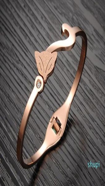 2020 new titanium steel korean fashion ladies frosted fox open delicate bracelet diamond 18k rose gold temperament bracelet5879754, Black
2020 new titanium steel korean fashion ladies frosted fox open delicate bracelet diamond 18k rose gold temperament bracelet5879754, Black