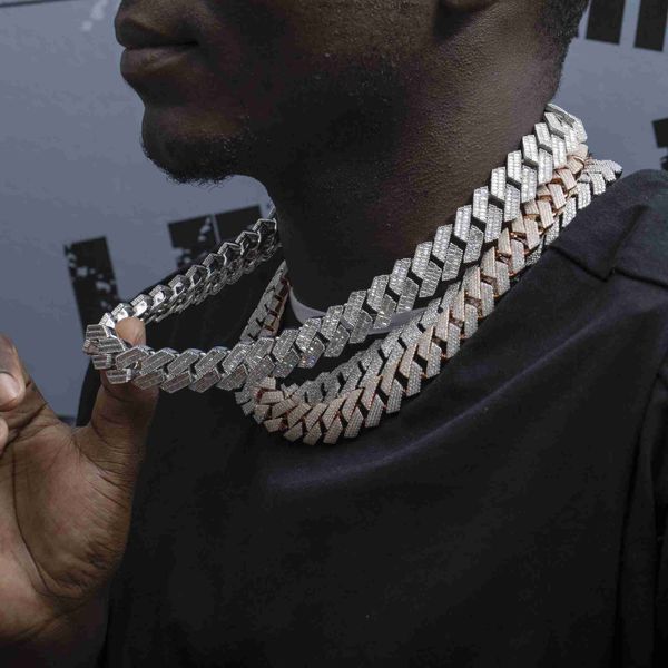 2023 two baguette diamond mens miami cuban chain necklace vvs iced moissanite silver 925 sterling
2023 two baguette diamond mens miami cuban chain necklace vvs iced moissanite silver 925 sterling