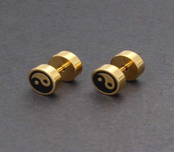 goldsilver barbell titanium steel yinyang tai chi men stud earrings punk ear stud male jewelry earings for friend4284197, Golden;silver
goldsilver barbell titanium steel yinyang tai chi men stud earrings punk ear stud male jewelry earings for friend4284197, Golden;silver