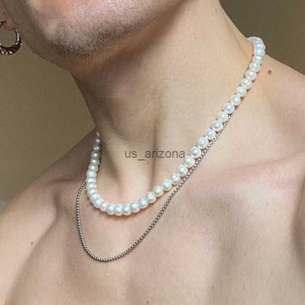 fashion imitation pearl men necklace handmade classic stainless steel box chain necklace for men jewelry gift l230620, Silver
fashion imitation pearl men necklace handmade classic stainless steel box chain necklace for men jewelry gift l230620, Silver