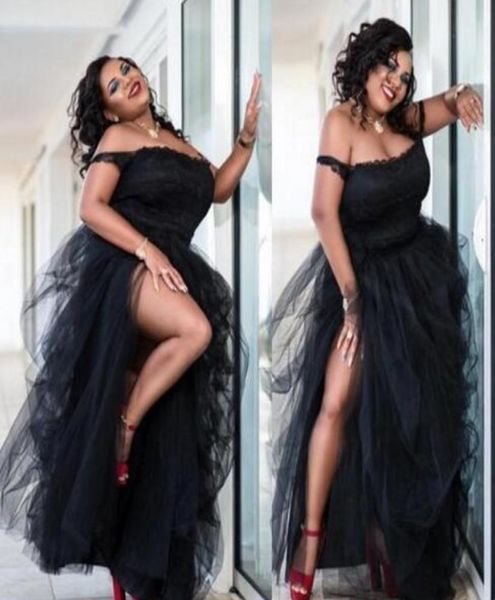 african plus size prom dresses off the shoulder side split fluffy tulle party dresses custom made tutu women formal wear even7145031, Black
african plus size prom dresses off the shoulder side split fluffy tulle party dresses custom made tutu women formal wear even7145031, Black