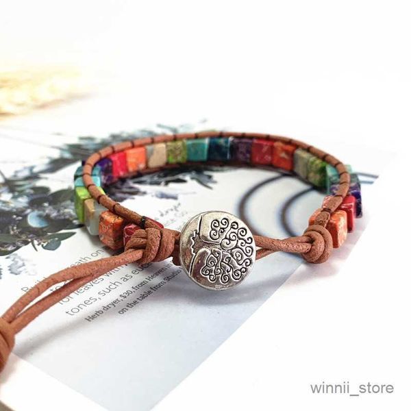 charm bracelets chakra bracelet jewelry handmade multicolor natural stone tube beads leather bracelet couples bracelets gifts r230701, Golden;silver
charm bracelets chakra bracelet jewelry handmade multicolor natural stone tube beads leather bracelet couples bracelets gifts r230701, Golden;silver