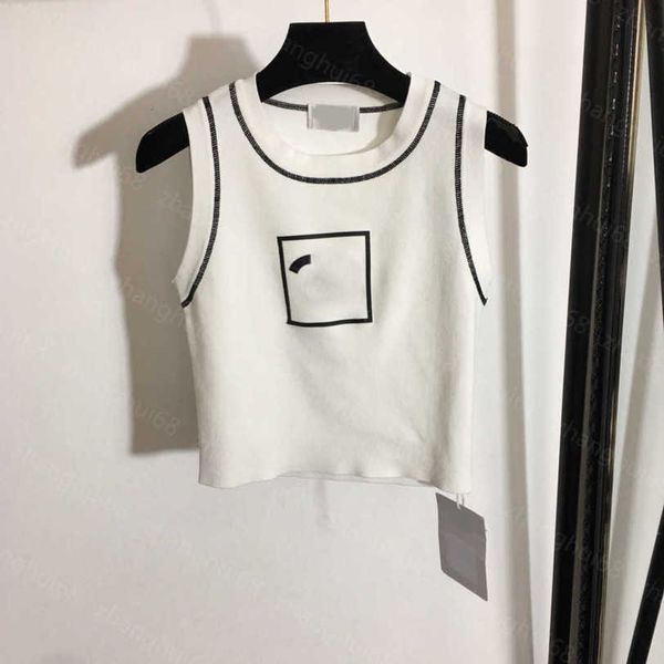 23ss womens knits womens designer clothing color-matching rubber monogram-printed little knit vest womens clothes a1, White
23ss womens knits womens designer clothing color-matching rubber monogram-printed little knit vest womens clothes a1, White