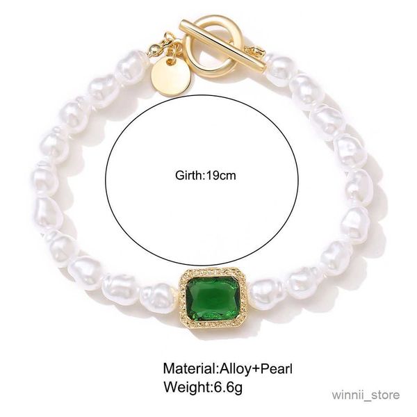 charm bracelets and new pearl bracelet creative fashion simple inlaid green gem r230701, Golden;silver
charm bracelets and new pearl bracelet creative fashion simple inlaid green gem r230701, Golden;silver