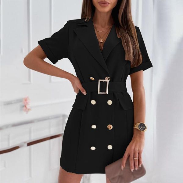 casual dresses office ladies waist belt dress women blazer double breasted business autumn jacket 2023 pockets female mini suits, Black;gray
casual dresses office ladies waist belt dress women blazer double breasted business autumn jacket 2023 pockets female mini suits, Black;gray