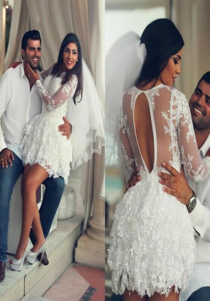 short lace wedding dresses 2019 summer bead bridal gowns with sleeves sheer a line hollow wedding dress7943689, White
short lace wedding dresses 2019 summer bead bridal gowns with sleeves sheer a line hollow wedding dress7943689, White