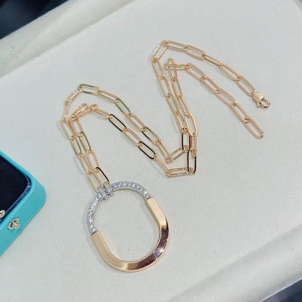 7a classic half diamond lock necklace earring set high end fashion women's pendant jewelry, Silver
7a classic half diamond lock necklace earring set high end fashion women's pendant jewelry, Silver