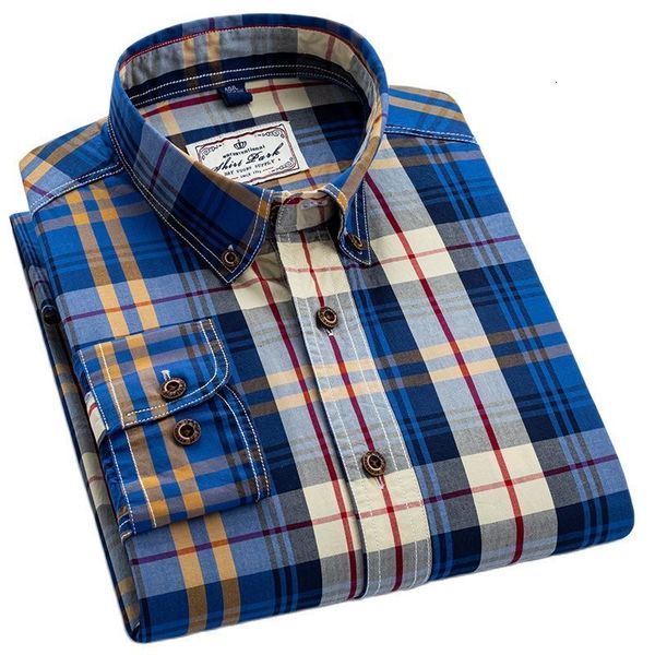 men s tracksuits fashion plaid 100 cotton spring autumn pocket long sleeve slim fit button down male shirt 230701, Gray
men s tracksuits fashion plaid 100 cotton spring autumn pocket long sleeve slim fit button down male shirt 230701, Gray