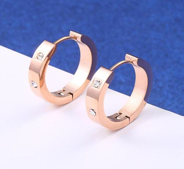stainless steel rose gold zircon crystal hoop earrings gift for women ladies huggie7054714, Golden;silver
stainless steel rose gold zircon crystal hoop earrings gift for women ladies huggie7054714, Golden;silver