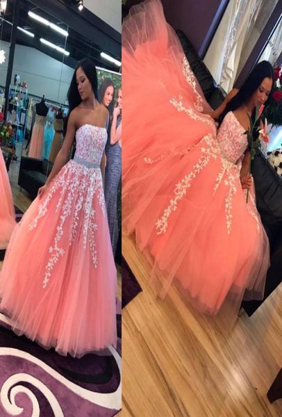 strapless applique lace pink and ivory prom dress elegant tulle floor length beading belt evening gowns2835087, Black
strapless applique lace pink and ivory prom dress elegant tulle floor length beading belt evening gowns2835087, Black