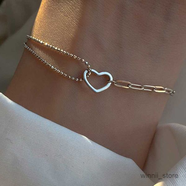 charm bracelets fashion love heart double chain bracelet for women square metal bracelets bangle jewelry gifts r230701, Golden;silver
charm bracelets fashion love heart double chain bracelet for women square metal bracelets bangle jewelry gifts r230701, Golden;silver