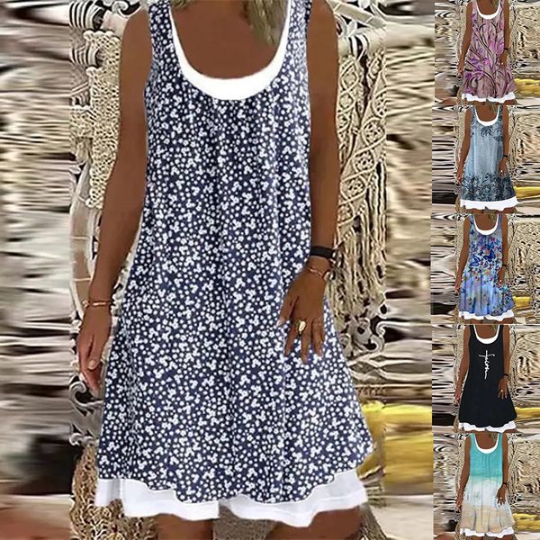 basic casual dresses spring summer ladies a line skirt sleeveless 3d printed dress floral text polka dot print knee length 230701, Black;gray
basic casual dresses spring summer ladies a line skirt sleeveless 3d printed dress floral text polka dot print knee length 230701, Black;gray