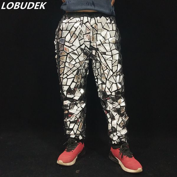 men's pants glitter silver laser mirror casual hip hop dancer stage performance shiny trousers bar singer elastic harem 230630, Black
men's pants glitter silver laser mirror casual hip hop dancer stage performance shiny trousers bar singer elastic harem 230630, Black