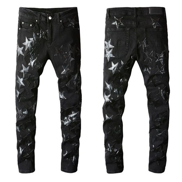 mens jean distressed ripped bikers man luxury designer jeans slim fit motorcycle biker denim for men s black pour hommes ami#03, Blue
mens jean distressed ripped bikers man luxury designer jeans slim fit motorcycle biker denim for men s black pour hommes ami#03, Blue