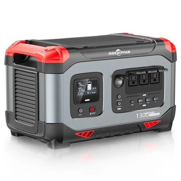 rockpals rockpower 1300w portable power station, 1254.4wh solar generator, 220w fast charging, pure sine wave, mppt solar controller
rockpals rockpower 1300w portable power station, 1254.4wh solar generator, 220w fast charging, pure sine wave, mppt solar controller