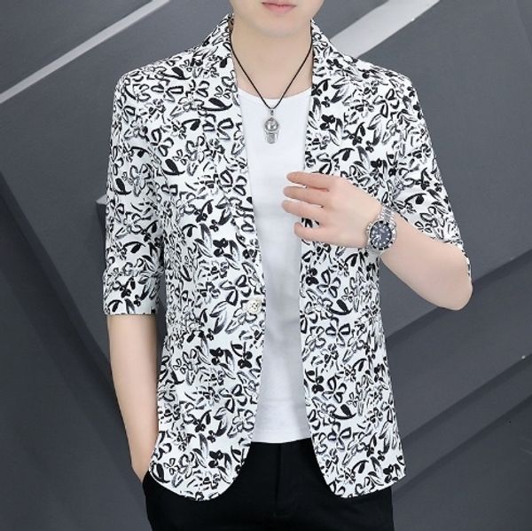 men's suits blazers mens printing thin jacket summer fashion slim fit small suit casual coat hdzbg 230630, White;black
men's suits blazers mens printing thin jacket summer fashion slim fit small suit casual coat hdzbg 230630, White;black