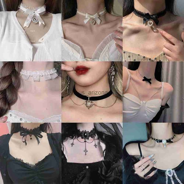 women's gothic lace choker necklace retro white velvet clavicle chain punk collar choker steampunk party halloween jewelry gift l230620, Silver
women's gothic lace choker necklace retro white velvet clavicle chain punk collar choker steampunk party halloween jewelry gift l230620, Silver
