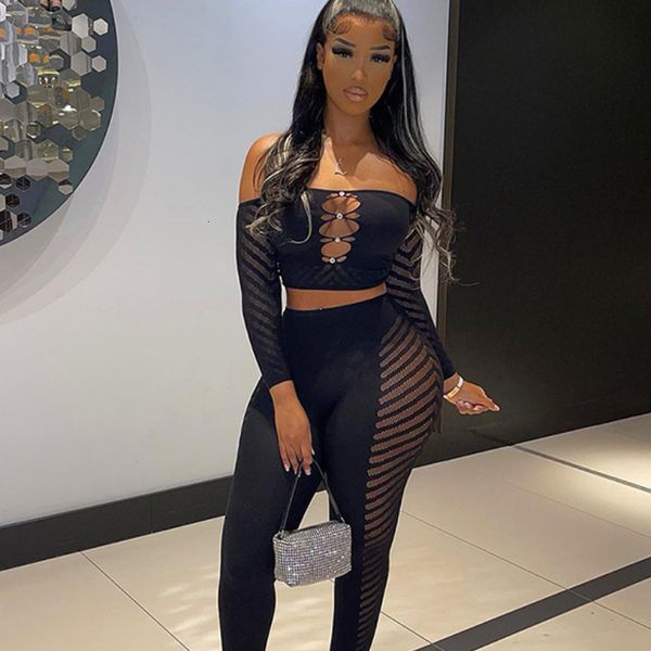 women s two piece pants 2323 see through set women off shoulder hollow out full sleeve striped skinny female lingerie outfits 230701, White
women s two piece pants 2323 see through set women off shoulder hollow out full sleeve striped skinny female lingerie outfits 230701, White