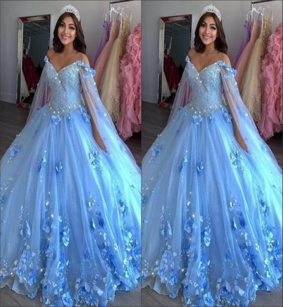 light blue new sweet 16 dresses ball gowns hand made flowers beaded applique vestidos de quinceanera dress with wraps prom pageant8247531, Blue;red
light blue new sweet 16 dresses ball gowns hand made flowers beaded applique vestidos de quinceanera dress with wraps prom pageant8247531, Blue;red