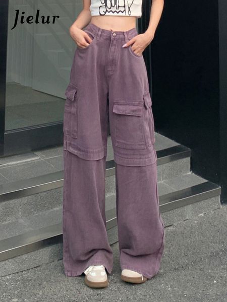 women s jeans jielur purple vintage loose casual high waist cargo pants full length slim american style fashion female 230701, Blue
women s jeans jielur purple vintage loose casual high waist cargo pants full length slim american style fashion female 230701, Blue