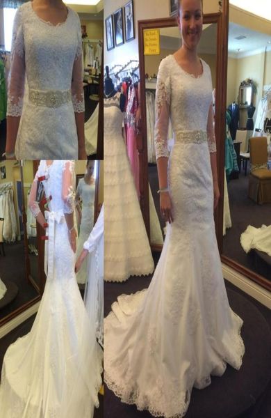 white lace mermaid wedding dresses with 34 long sleeves scoop neckline beaded sash sweep train appliques wedding gowns bridal dre2356106
white lace mermaid wedding dresses with 34 long sleeves scoop neckline beaded sash sweep train appliques wedding gowns bridal dre2356106