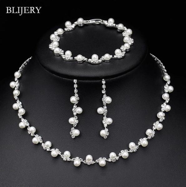 blijery fashion simulated pearl crystal bridal jewelry sets simple women choker necklace earrings bracelet wedding jewelry sets 225351777, Slivery;golden
blijery fashion simulated pearl crystal bridal jewelry sets simple women choker necklace earrings bracelet wedding jewelry sets 225351777, Slivery;golden