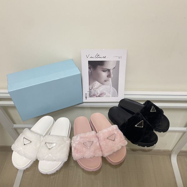 2023 winter indoor fur slippers house full triangle logo furry sheep wool fur soft fluffy fuzzy plush platform flats heel non slip luxury de, Black
2023 winter indoor fur slippers house full triangle logo furry sheep wool fur soft fluffy fuzzy plush platform flats heel non slip luxury de, Black