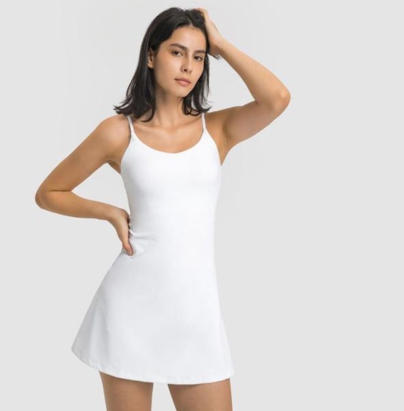 l201 yoga thin strap dress tennis tank dresses with chest pads high elastic slim fit sweatwicking breathable sports skirts f2438436
l201 yoga thin strap dress tennis tank dresses with chest pads high elastic slim fit sweatwicking breathable sports skirts f2438436