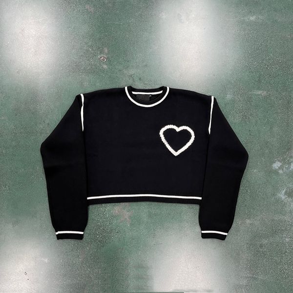 men's sweaters heart shaped smiley face spring and autumn pattern knitted technology black and white blue brown trendy high edition, White;black
men's sweaters heart shaped smiley face spring and autumn pattern knitted technology black and white blue brown trendy high edition, White;black